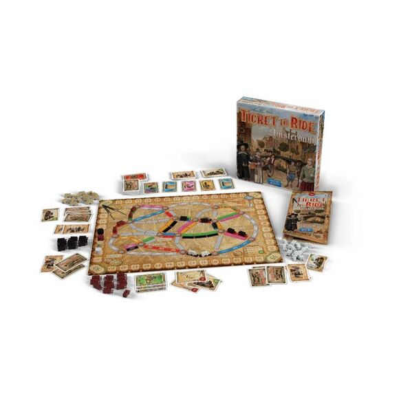 Ticket to Ride Amsterdam Board Game - Train Route-Building Strategy Game, Ages 8 - Picture 2 of 4